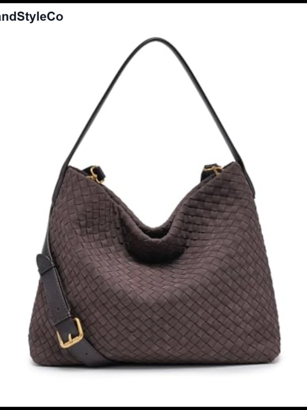 Suede Woven Tote Bag Braided Handbag Large Shoulder Purse Hobo Satchel